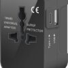 reisadapter - universele wereldstekker - reisstekker -adapter voor 155 landen - dubbele USB-poorten - reisadapter Amerika - reisadapter Engeland
