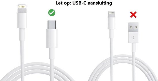 USB-C naar Lightning kabel geschikt voor iPhone 14 & iPad Pro - 1 meter