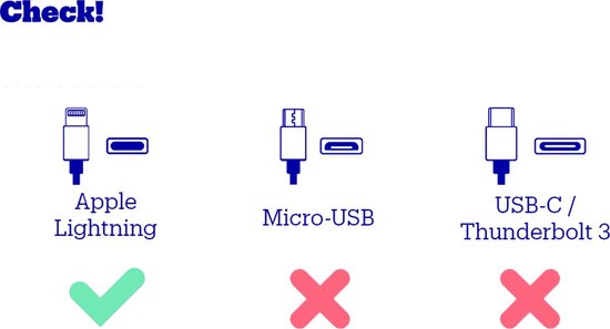3-piece iPhone cable USB Lightning - suitable for iPhone 6, 7 - charger - charging cable
