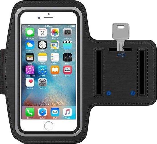 Hardloop Armband voor hardlopen - Sport/ hardloop armband - Sportarmband - Reflectoren - Verstelbaar - LED Hardloopband - Geschikt voor telefoons lengte 14,5 cm en breedte 7,5 cm - Zwart - Gratis verzending