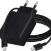 Oplader set geschikt voor Samsung Galaxy S - 25W - USB C Snellader + 2 meter kabel - Zwart